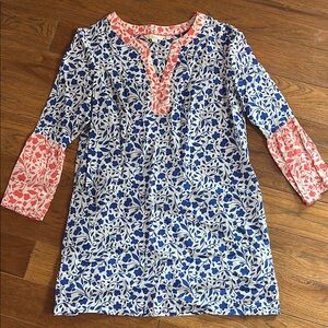 Boden Blue and Pink Floral dress tunic